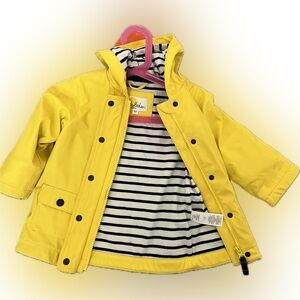 Baby Boden 12-18 month rain jacket with duck hood